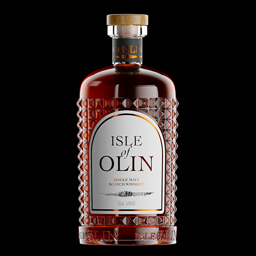 Isle of Olin (fictional) 3d Whiskey bottle visual