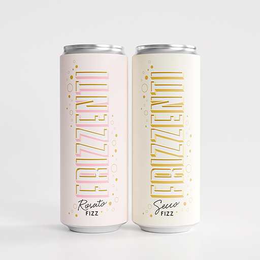 Frizzenti two drink cans visual