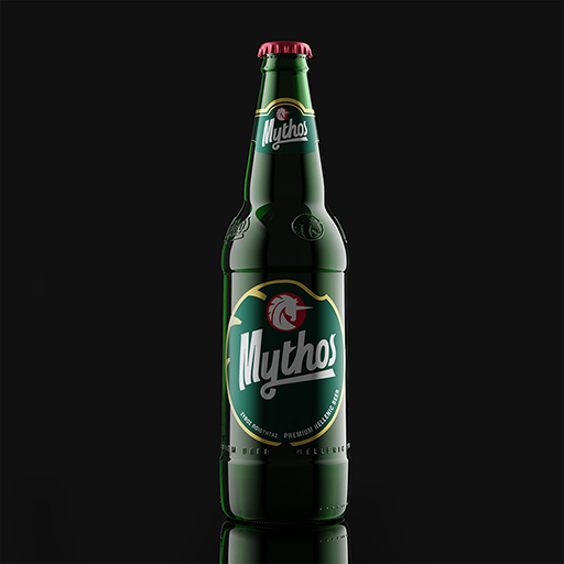 Mythos Beer bottle 3D visual